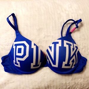 PINK blue bra 34b